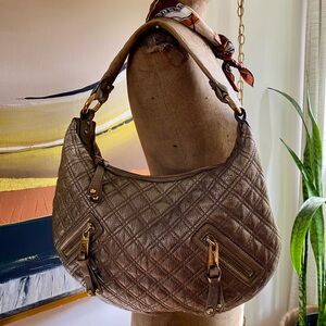 Marc Jacobs Metallic Quilted Leather Hobo